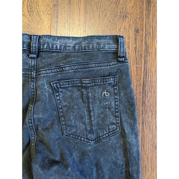 Rag & Bone Legging Acid Wash Rose Bowl Navy Size 25 - Picture 3 of 7